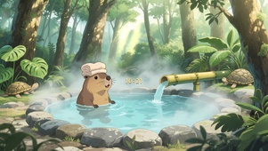 卡皮巴拉泡温泉