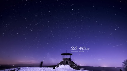 4k 唯美冬季星空