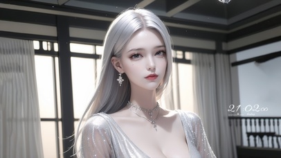 唯美纯欲系银发姐姐