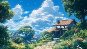 护眼山间房屋