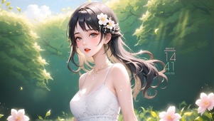 4k可爱甜美女孩