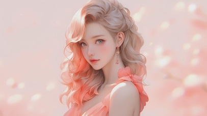 4K 唯美可爱甜美少女