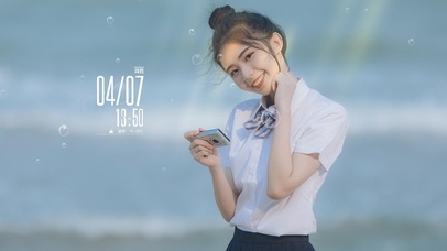 爱笑的JK制服美女