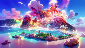 唯美梦幻仙境海岛