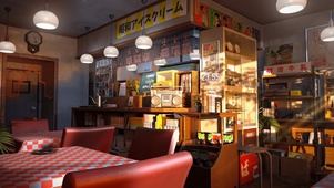 治愈温馨复古咖啡屋