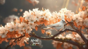 花丛小鸟