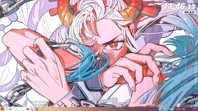 双手戴着锁链的霸气动漫少女