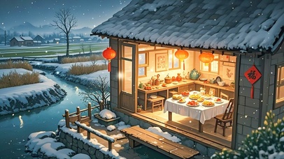 温馨小屋年夜饭