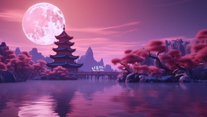 明月湖水森林