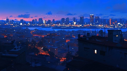 圣路易斯城市的雨夜