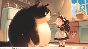 厨房里的大猫