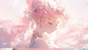 粉色月野兔