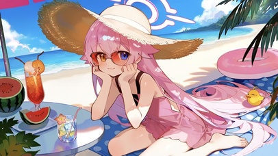 海边泳装少女-小鸟游星野