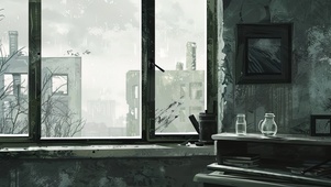 窗外雨滴