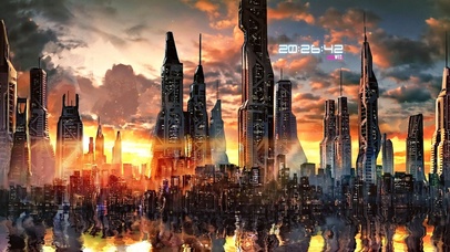 4k 日落未来科技城