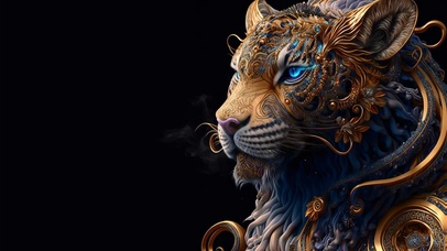 虎虎生威 不怒自威