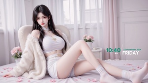 清纯甜美居家美女