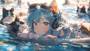 一起游泳
