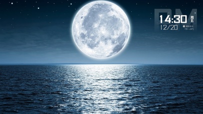 月亮大海夜晚星空