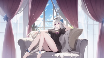 雪墨壁纸丨流萤丨居家少女丨