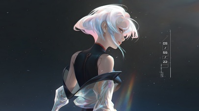 4k可爱银发女孩