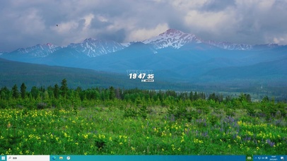 雪山下的花海主题