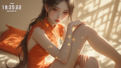 朱户寂静，夜半独倚月色长