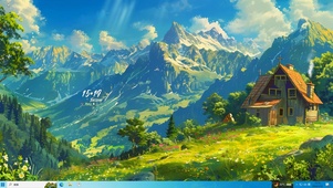 阳光唯美大山