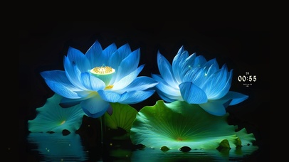 4k青蓝 护眼夏荷