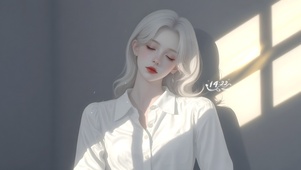 清纯光影女孩