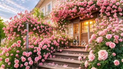 前门蔷薇花盛开