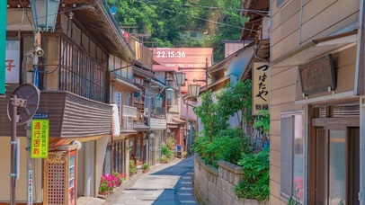 治愈盛夏日式午后街道