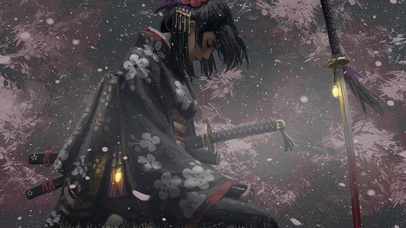 暴风雪中的女剑客