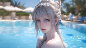 清纯银发少女