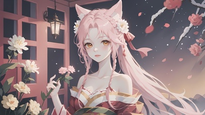 4k可爱狐耳少女