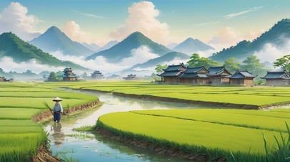 田间水稻