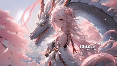 4K樱花龙少女