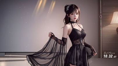 4K纯欲黑裙美女