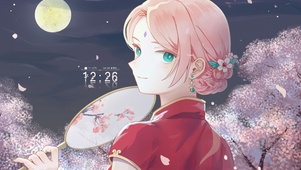 国风樱花女孩