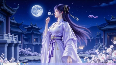 夜空下的少女