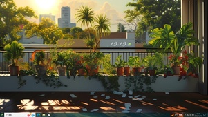 光影绿植阳台
