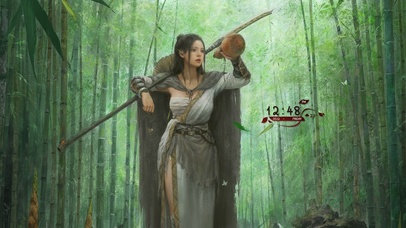 4k竹林里的女侠客(美女动态壁纸) - 动态壁纸下载 - 元气壁纸