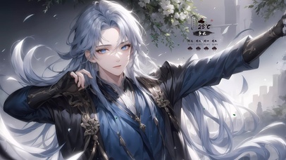 4K蓝衣古风男主角