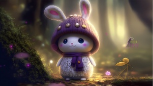甜美冬季可爱兔兔