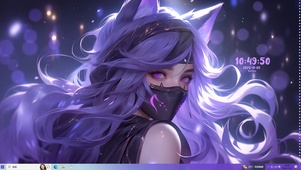 紫色主题狐耳少女
