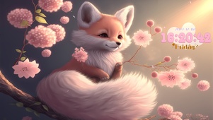 樱花可爱小狐狸