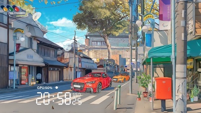 城市风光漫画手绘街道