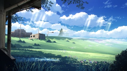 治愈护眼夏日阳光下的平原