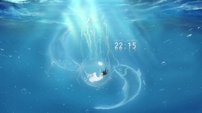 4k 唯美水中锦鲤女孩