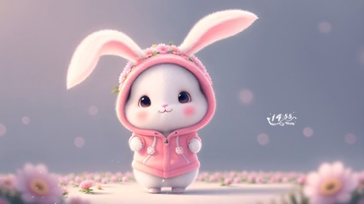 可爱粉兔兔